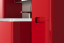 Тумба с раковиной Vod-ok Флорена 80 (черная, красная)